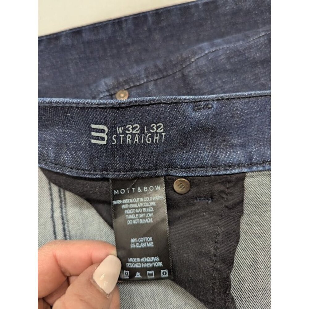 Mott & Bow women's W32 x L32 straight leg dark wash, 98% cotton jeans J9 - Picture 8 of 11